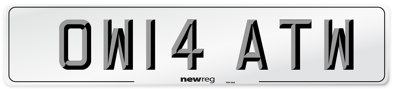 OW14 ATW Number Plate from New Reg